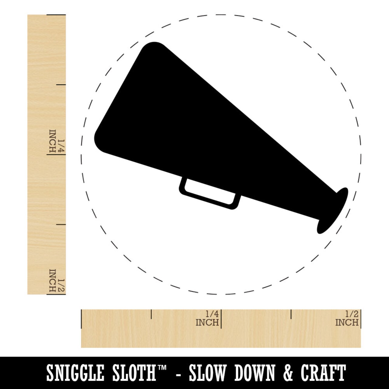 Megaphone Bullhorn Coach Cheerleading Self-Inking Rubber Stamp for Stamping Crafting Planners